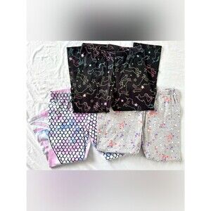 SO Girls Capri Leggings Lot of 3 Size 10/12 Unicorn Mermaid Floral Stretch